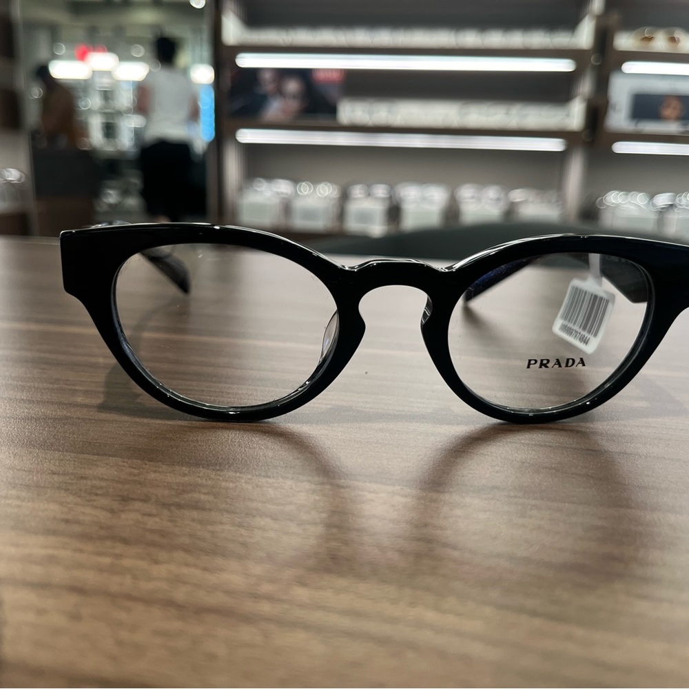 Prada Classic Black Round Eyeglasses